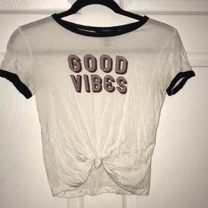 “Good Vibes” Crop Top